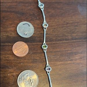 Vintage EUC sterling silver and gemstone bracelet